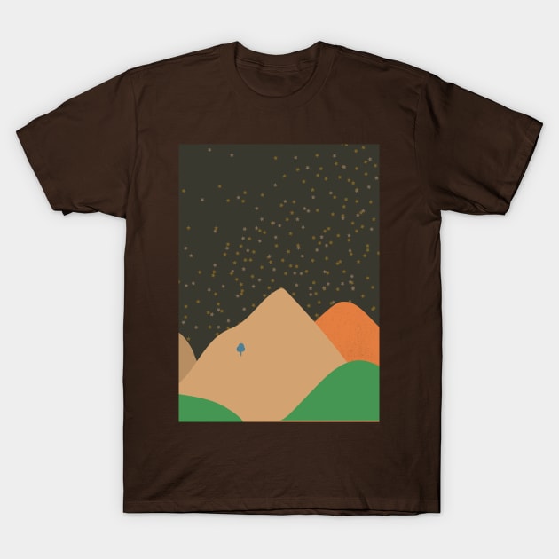 Mountains And Stars T-Shirt by waltzart